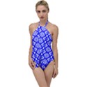 Portuguese Tiles Vibes Plaids Go with the Flow One Piece Swimsuit View1