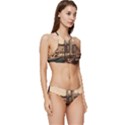 The Harbor, Riva, Lake Garda, Italy 1890-1900 2 Background Brown Banded Triangle Bikini Set View3