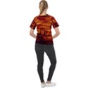 Illustration Golden Tuscany Brown Orange Women s Sport Raglan Tee View2