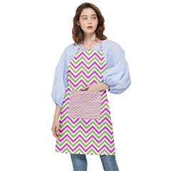 Mave,chevron,white,navi,purple Pocket Apron