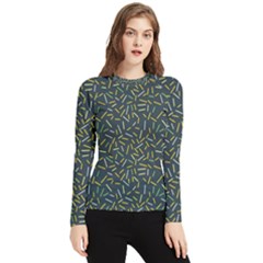 Abstract Pattern Sprinkles Sprinkle Women s Long Sleeve Rash Guard