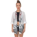 IM Fourth Dimension Black White 28 Open Front Chiffon Kimono View1