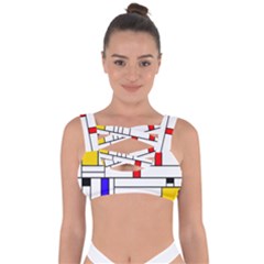 Illustration Geometric Abstract Plates Mosaic Bandaged Up Bikini Top