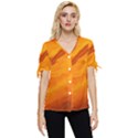Abstract Painting Background Art Bow Sleeve Button Up Top View1