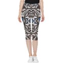Embroidered symmetry Inside Out Lightweight Velour Capri Leggings  View1