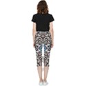 Embroidered symmetry Inside Out Lightweight Velour Capri Leggings  View2
