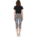 Embroidered symmetry Inside Out Lightweight Velour Capri Leggings  View4