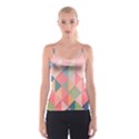 Illustration Pink Background Geometric Triangle Spaghetti Strap Top View1