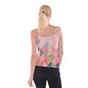 Illustration Pink Background Geometric Triangle Spaghetti Strap Top View2