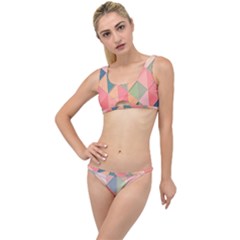 Illustration Pink Background Geometric Triangle The Little Details Bikini Set