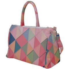 Illustration Pink Background Geometric Triangle Duffel Travel Bag