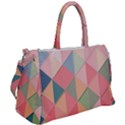 Illustration Pink Background Geometric Triangle Duffel Travel Bag View2