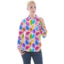 Pattern Illustration Background Abstract Leaves To Dye Women s Long Sleeve Pocket Shirt View1