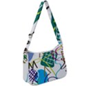 Abstract Pattern Zip Up Shoulder Bag View1