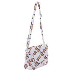 Illustration Abstract-art Diagonal Stripe Stripes Shoulder Bag With Back Zipper