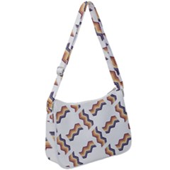Illustration Abstract-art Diagonal Stripe Stripes Zip Up Shoulder Bag