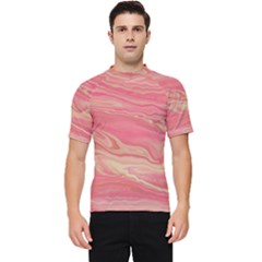 Illustration Graphic Pattern Texrure Pink Maeble Men s Short Sleeve Rash Guard
