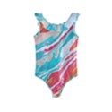 Stone Marble Texturw Pattern Kids  Frill Swimsuit View1