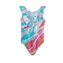 Stone Marble Texturw Pattern Kids  Frill Swimsuit View2