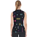 Illustration Geometric Art Colorful Shapes Mock Neck Shell Top View2