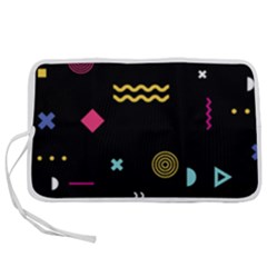 Illustration Geometric Art Colorful Shapes Pen Storage Case (m)