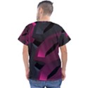 Illustration Hexagon Geometric Art Design Men s V-Neck Scrub Top View2