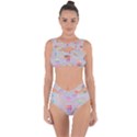 Illustration Pastel Shape Geometric Bandaged Up Bikini Set  View1