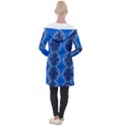 Illustration Pattern Background Wallpaper Longline Hooded Cardigan View2