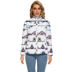 Illustrations Geometric Art Dividers Borders Women s Puffer Bubble Jacket Coat