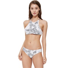 Im Fourth Dimension Black White 34 Banded Triangle Bikini Set