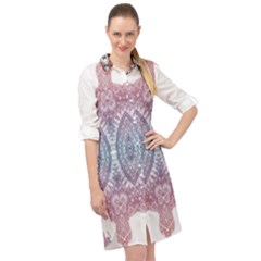 Im Fourth Dimension Colour 37 Long Sleeve Mini Shirt Dress by imanmulyana