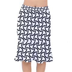Background Monochrome Geometric Short Mermaid Skirt