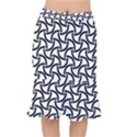 Background Monochrome Geometric Short Mermaid Skirt View1