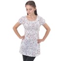 Illustration Background Pattern Texture Clock Puff Sleeve Tunic Top View1