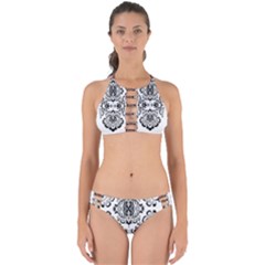 Im Fourth Dimension Black White 57 Perfectly Cut Out Bikini Set