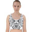 IM Fourth Dimension Black White 57 Velvet Racer Back Crop Top View1