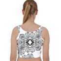 IM Fourth Dimension Black White 57 Velvet Racer Back Crop Top View2