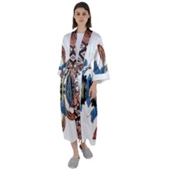 Im Fourth Dimension Colour 60 Maxi Satin Kimono by imanmulyana
