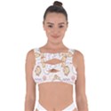 Chicken Dog Flower Sun Pattern Bandaged Up Bikini Top View1