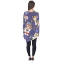 Girl Cartoon Background Pattern Long Sleeve Tunic  View2