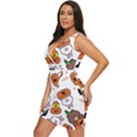 Illustration Pumpkin Bear Bat Bunny Chicken Draped Bodycon Dress View2