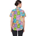 Care Bears Bear Background Cartoon Women s Short Sleeve Shirt View2