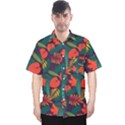 Leaves Pattern Wallpaper Seamless Men s Hawaii Shirt View1