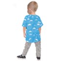 Pattern Blue Bubble Pattern Background Kids  Raglan Tee View2