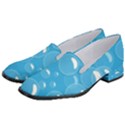 Pattern Blue Bubble Pattern Background Women s Classic Loafer Heels View2