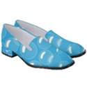 Pattern Blue Bubble Pattern Background Women s Classic Loafer Heels View3