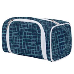 Abstract Illustration Background Rectangles Pattern Toiletries Pouch