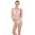 Eiffel Tower Pattern Wallpaper Classic Banded Bikini Set  View1