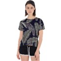 Jungle Sheets Tropical Pattern Open Back Sport Tee View1