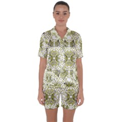Illustration Abstract Background Pattern Texture Design Satin Short Sleeve Pajamas Set